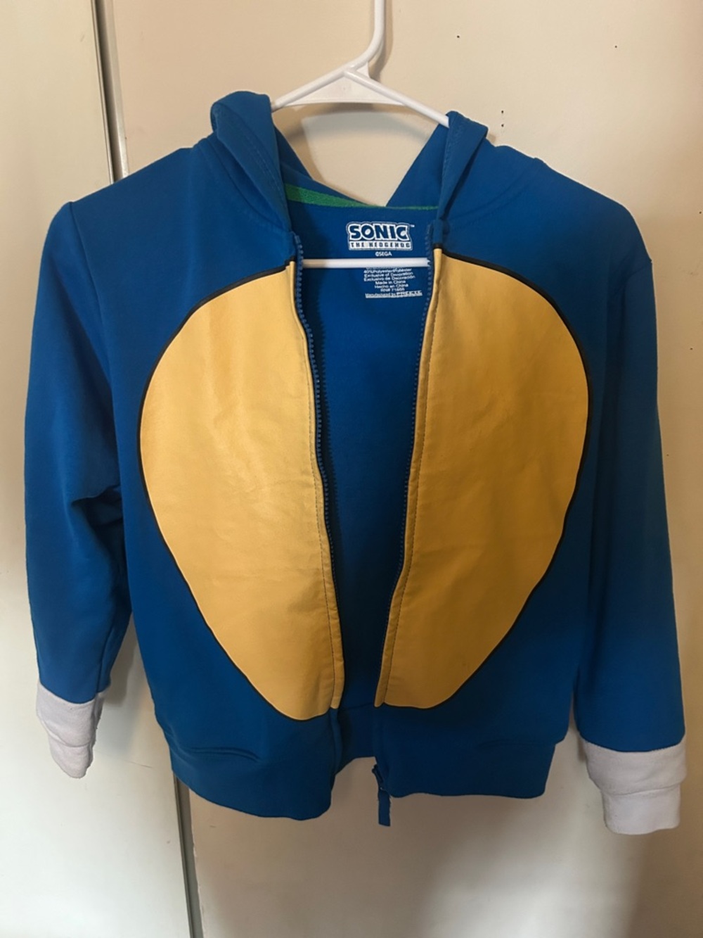Blue & Yellow Kids Hoodie Costume Jacket